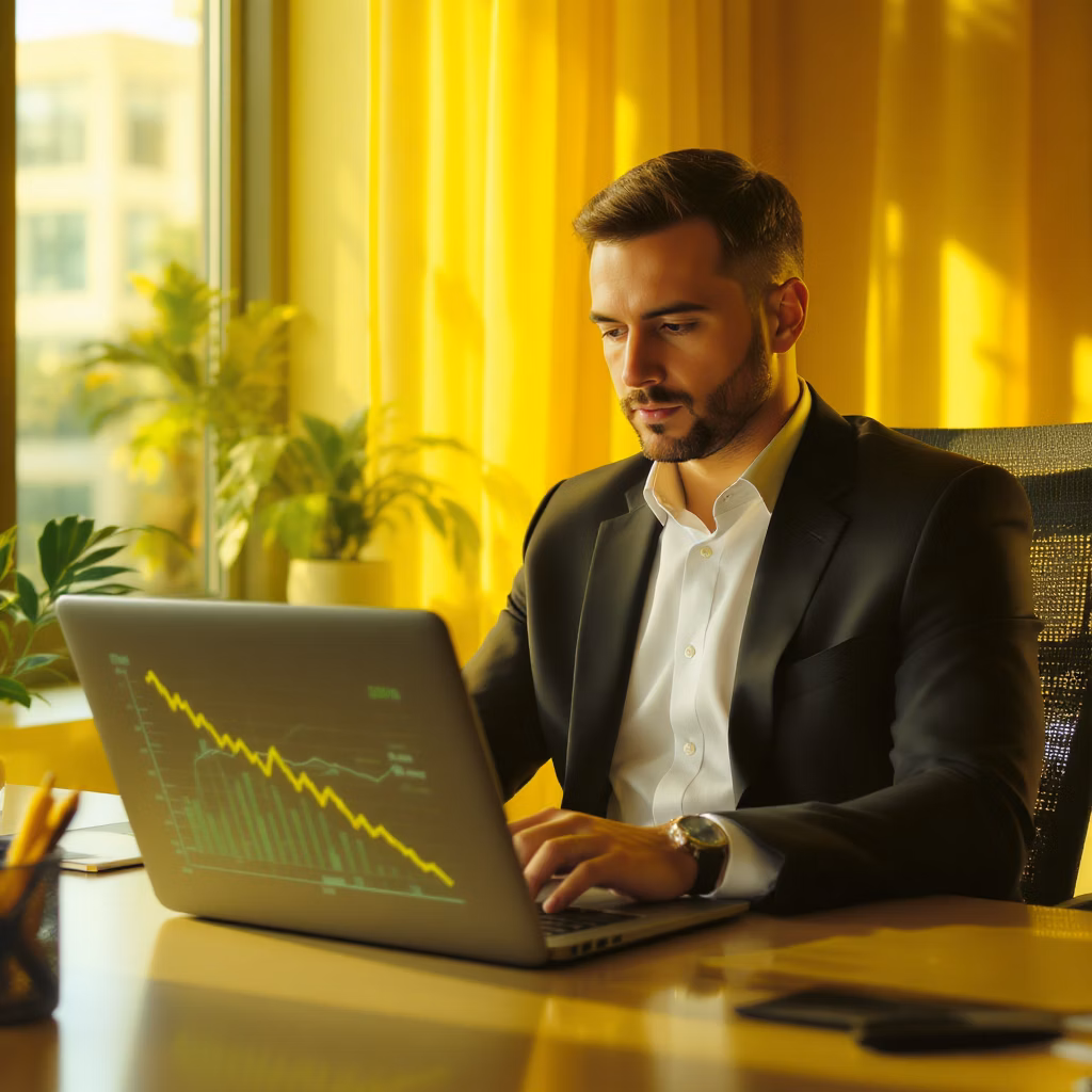 Executive reviewing AI strategy